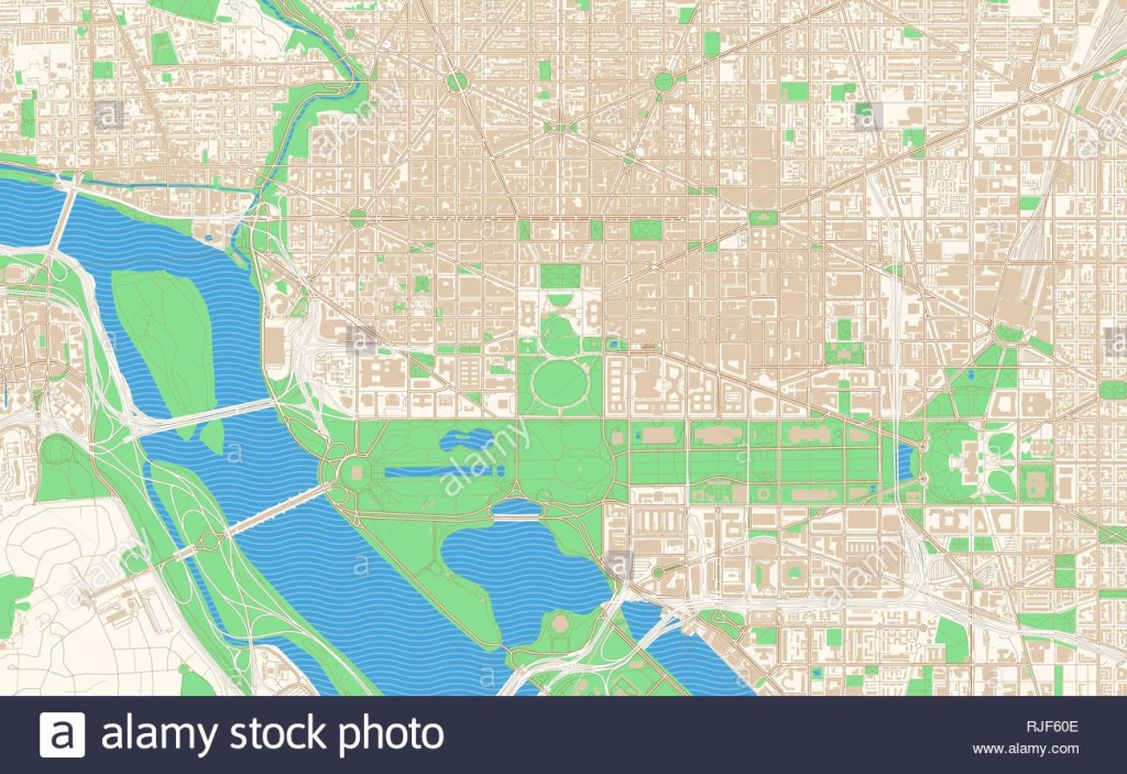 Washington D.c. Printable Map Excerpt. This Vector Streetmap Of - Printable Map Of Downtown Dc