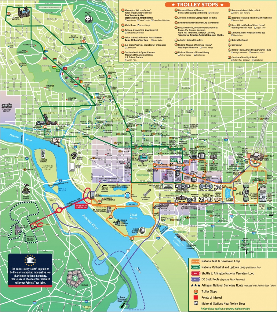 Washington, D.c. Tourist Attractions Map - Tourist Map Of Dc Printable