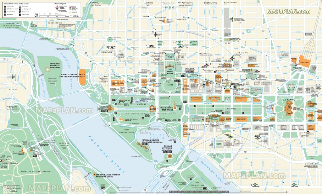 Washington Dc Maps - Top Tourist Attractions - Free, Printable City - Map Of Downtown Washington Dc Printable