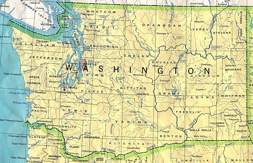 Washington Maps - Perry-Castañeda Map Collection - Ut Library Online - Washington State Road Map Printable