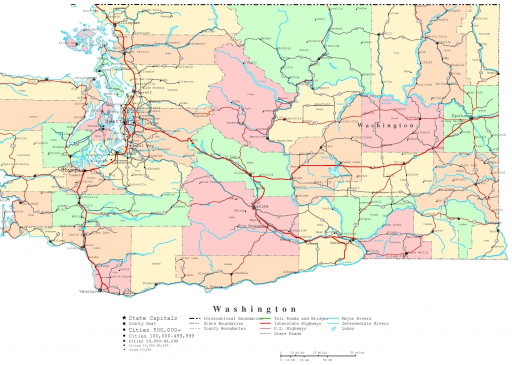 Washington Printable Map - Washington State Counties Map Printable