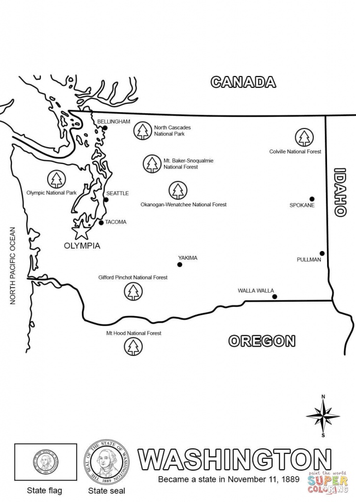 Free Printable Map Of Washington State