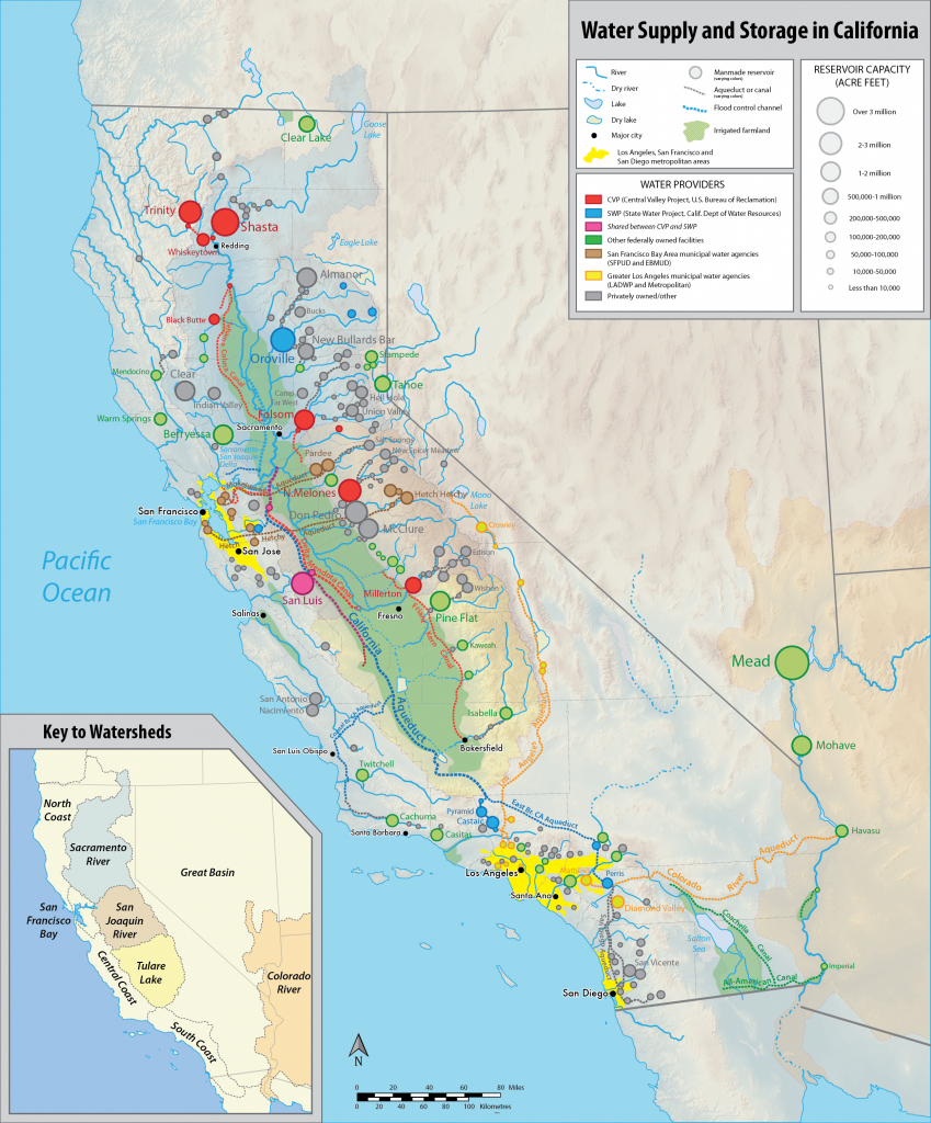 Water In California - Wikipedia - California Snow Map