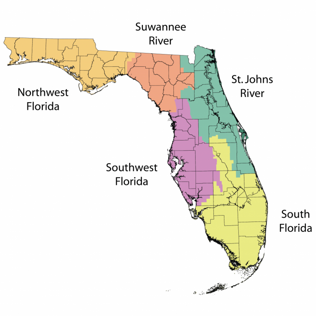 Water Management Districts | Florida Department Of Environmental - Flood Zone Map South Florida
