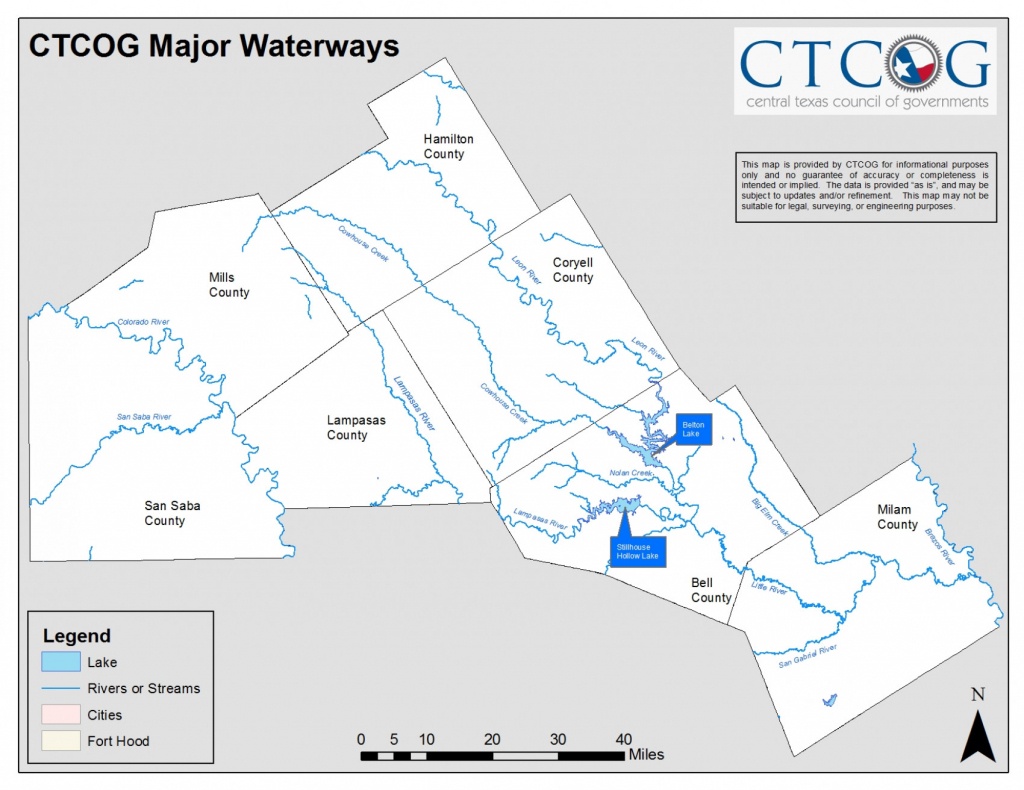 Water Quality • Central Texas Council Of Governments - Texas Navigable Waterways Map