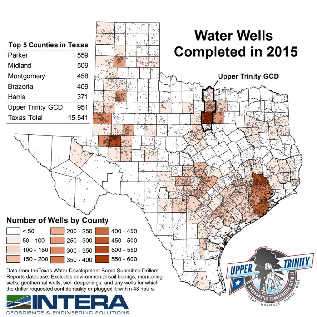 Water Well Reportcounty - Upper Trinity Groundwater Conservation - Texas Water Development Board Well Map