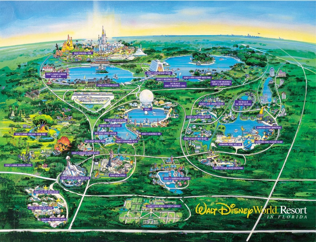Wdw Wall Map And Walt Disney World Besttabletfor Me Within Resorts - Disney World Florida Resort Map