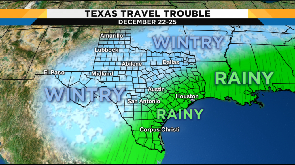 Weather Forecast Leading Into Christmas Hints At Travel - Texas Weather Map