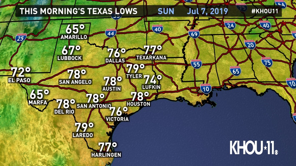 Weather Maps On Khou In Houston - Texas Weather Map Temps