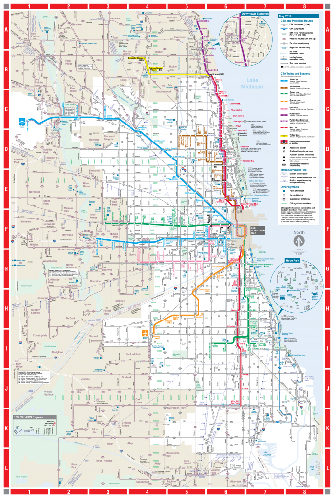 Web-Based System Map - Cta - Printable Map Of Downtown Chicago