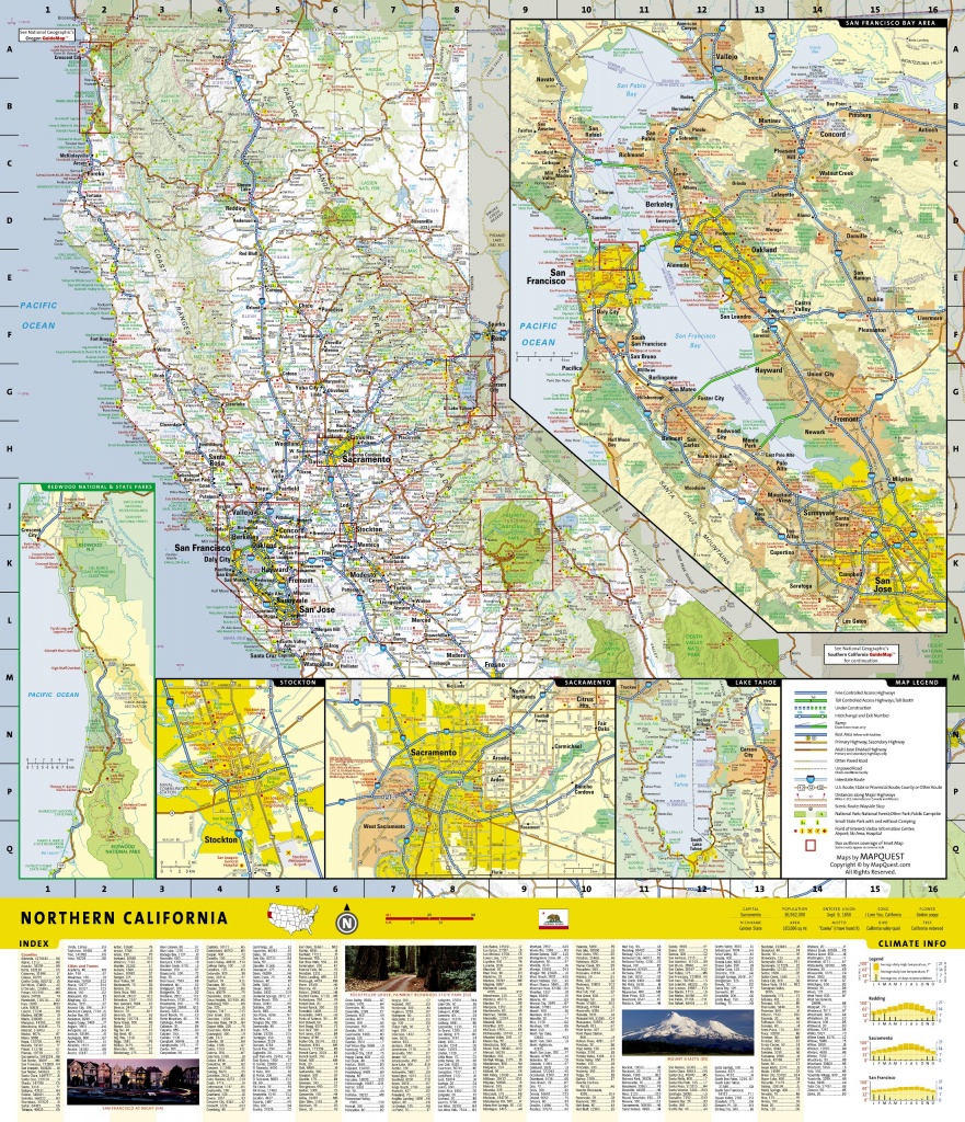 Wegenkaart - Landkaart Guide Map Northern California | National - National Geographic Maps California