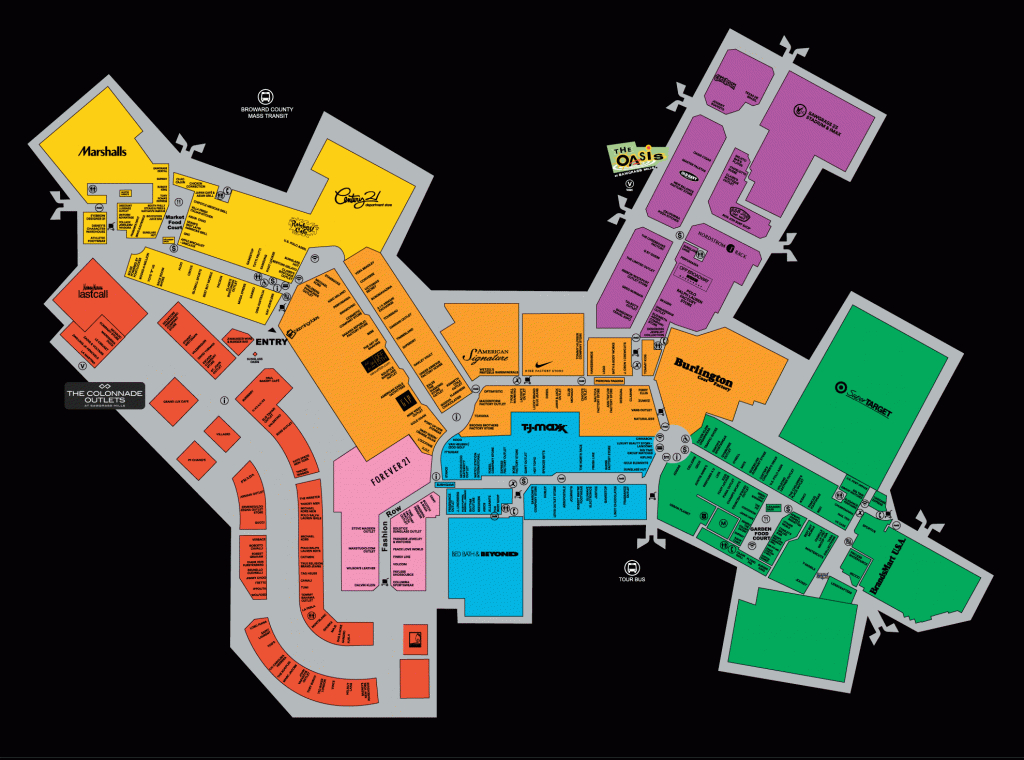 Welcome To Sawgrass Mills A Shopping Center In Sunrise Fl A Florida Outlet Malls Map 