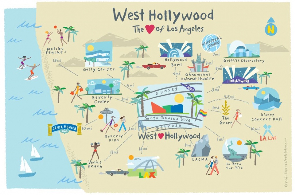 West Hollywood, Ca Guide To Hotels, Shopping, Restaurants, Things To - California Things To Do Map