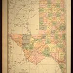 West Texas Map Of Texas Wall Art Decor Large Antique Western Wedding   Large Texas Wall Map