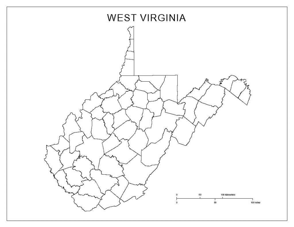 West Virginia Blank Map - Virginia County Map Printable