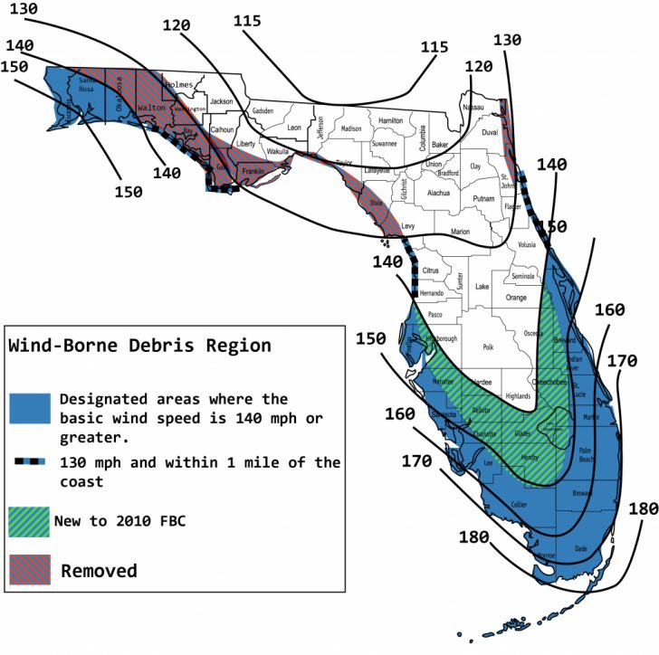 Florida Wind Zone Map 2017