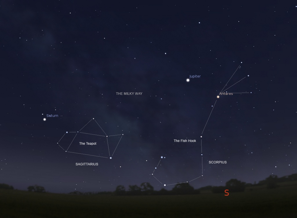 What&amp;#039;s Up In Tonight&amp;#039;s Sky – Beckstrom Observatory - Southern California Night Sky Map