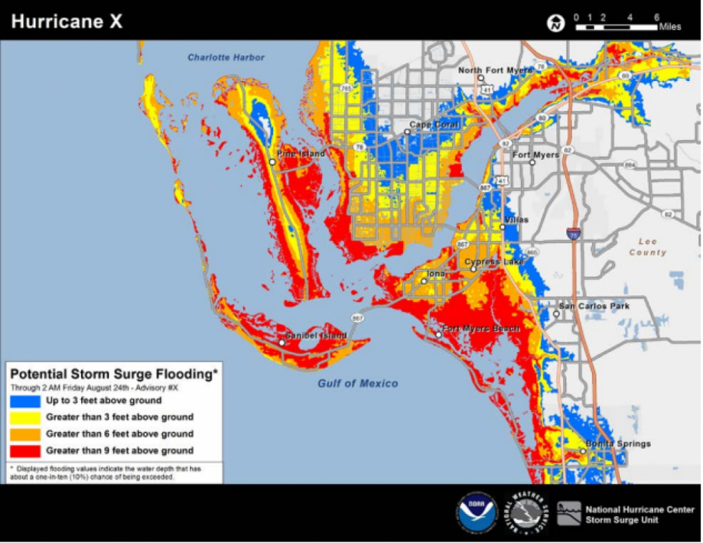When Next Hurricane Hits, Storm Surge Will Be Mapped | Climate Central - North Fort Myers Florida Map