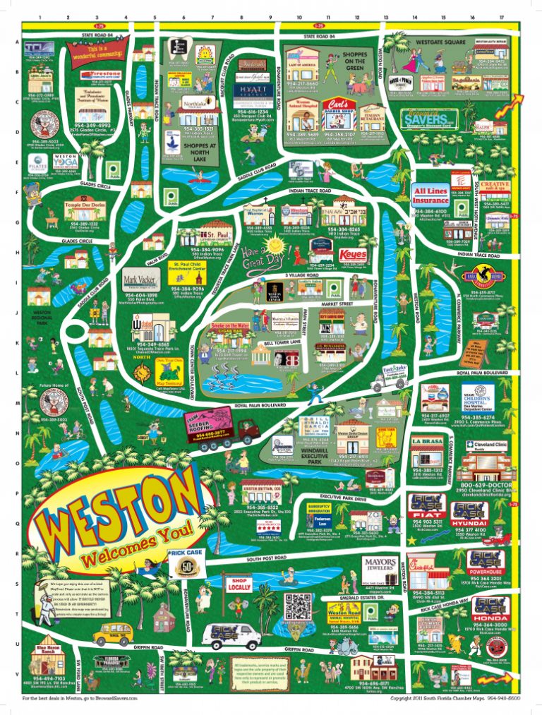 Where Is Weston Florida On The Map And Travel Information | Download ...