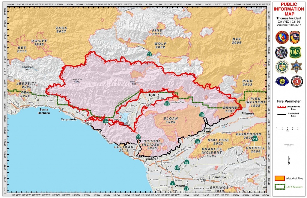 While Jerry Brown Claims &amp;#039;climate Change&amp;#039; Is The Source Of The - Map Of Thomas Fire In California