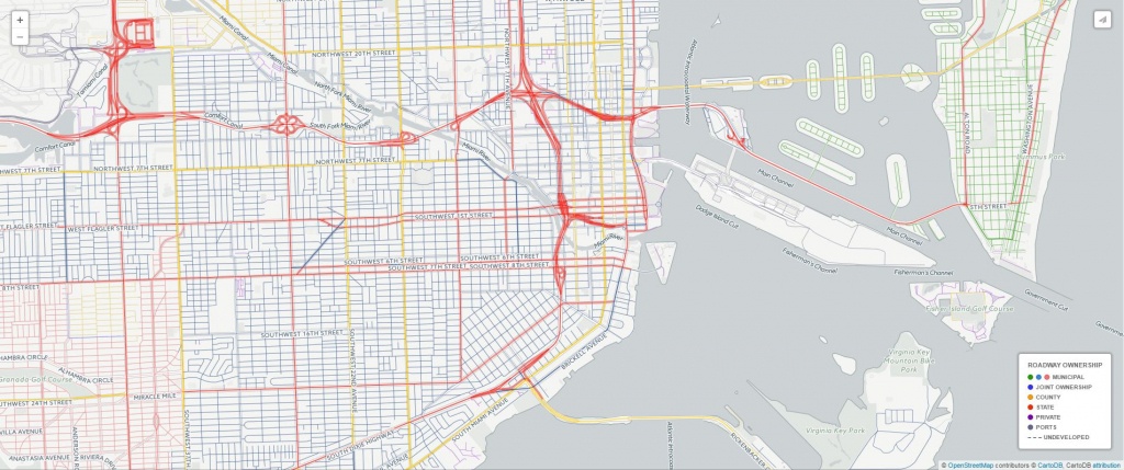 Who Owns The Road? | Miami Geographic - Map Of Miami Florida And Surrounding Areas