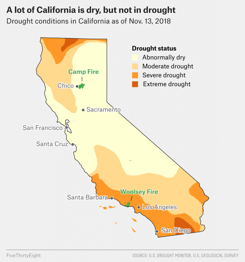 Why California&amp;#039;s Wildfires Are So Destructive, In 5 Charts - Abc News California Fires Map