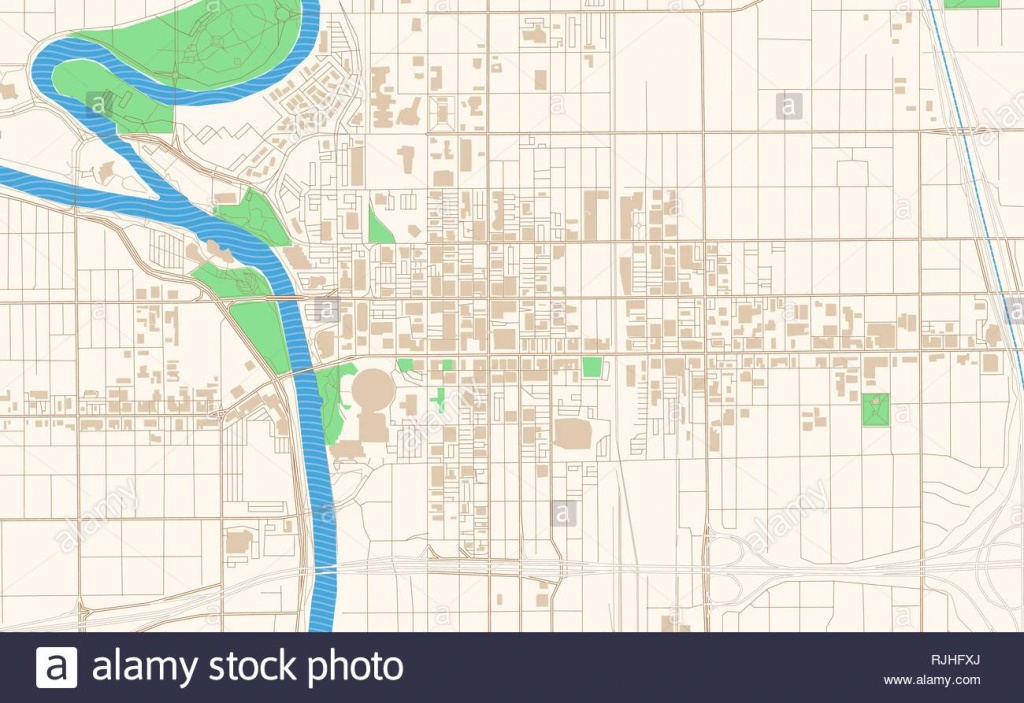 Wichita Kansas Printable Map Excerpt. This Vector Streetmap Of - Printable Street Map Of Wichita Ks
