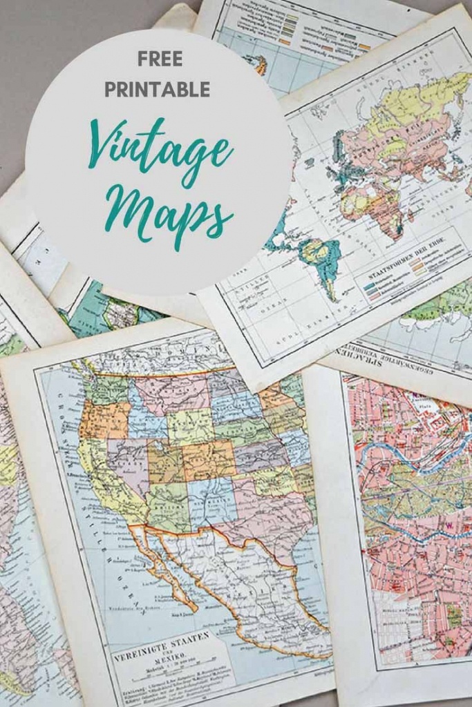 Wonderful Free Printable Vintage Maps To Download | Doe-Het-Zelf En - Printable Antique Maps Free