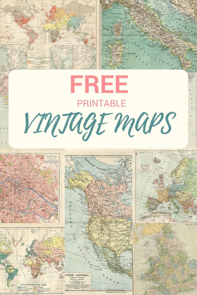 Wonderful Free Printable Vintage Maps To Download | Papercrafts - Printable Antique Maps Free