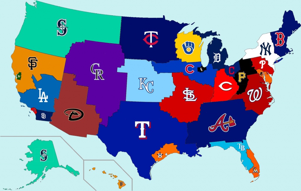 Working On Photoshop Skills; Made A Geographic Mlb Fanbases Map - California Baseball Teams Map