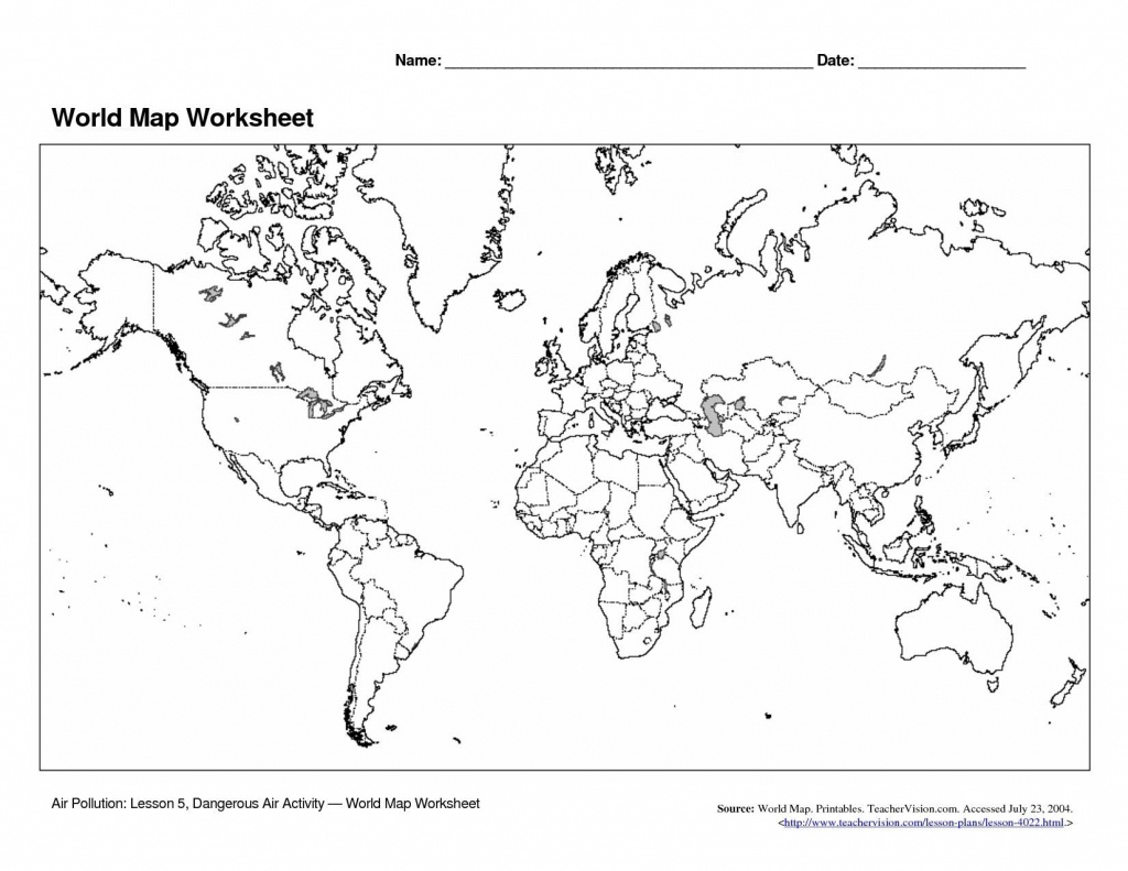 World Map Quiz Continents Copy Oceans And Continents Map Quiz - World Map Quiz Printable