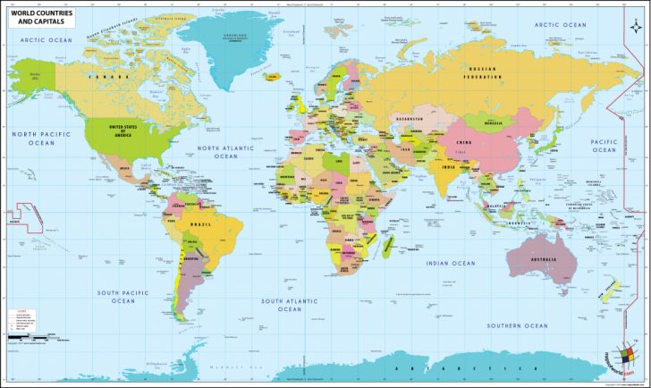 Free Printable World Map With Country Names