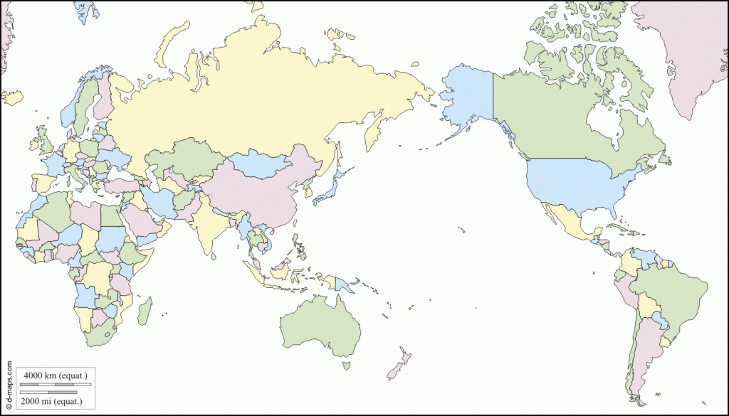 World Pacific Ocean Centered : Free Map, Free Blank Map, Free - Printable World Map Pacific Centered