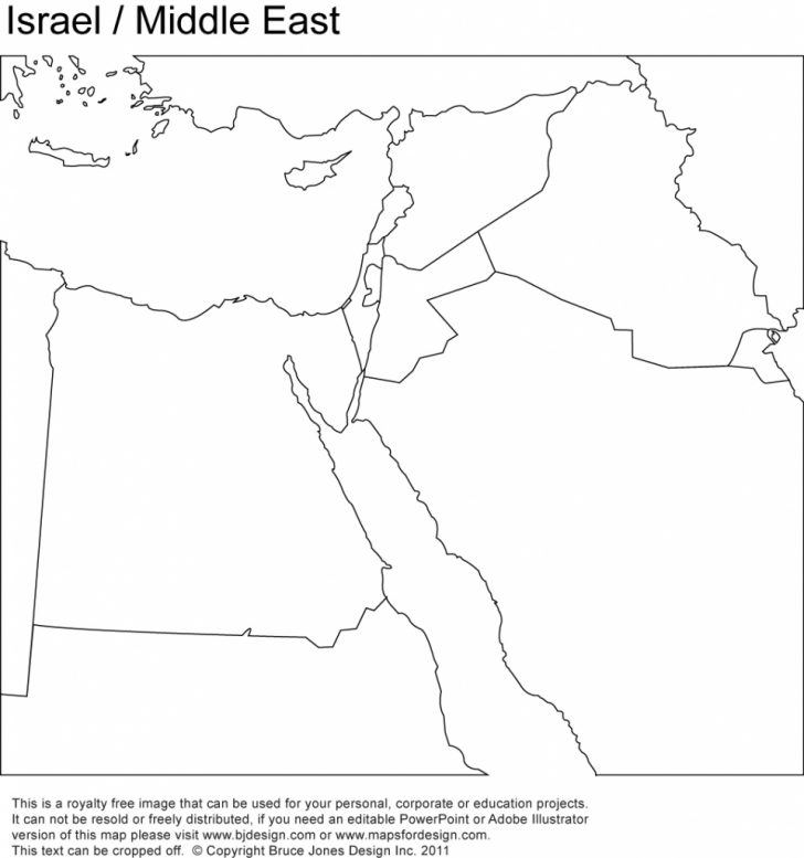 Blank Map Israel Printable