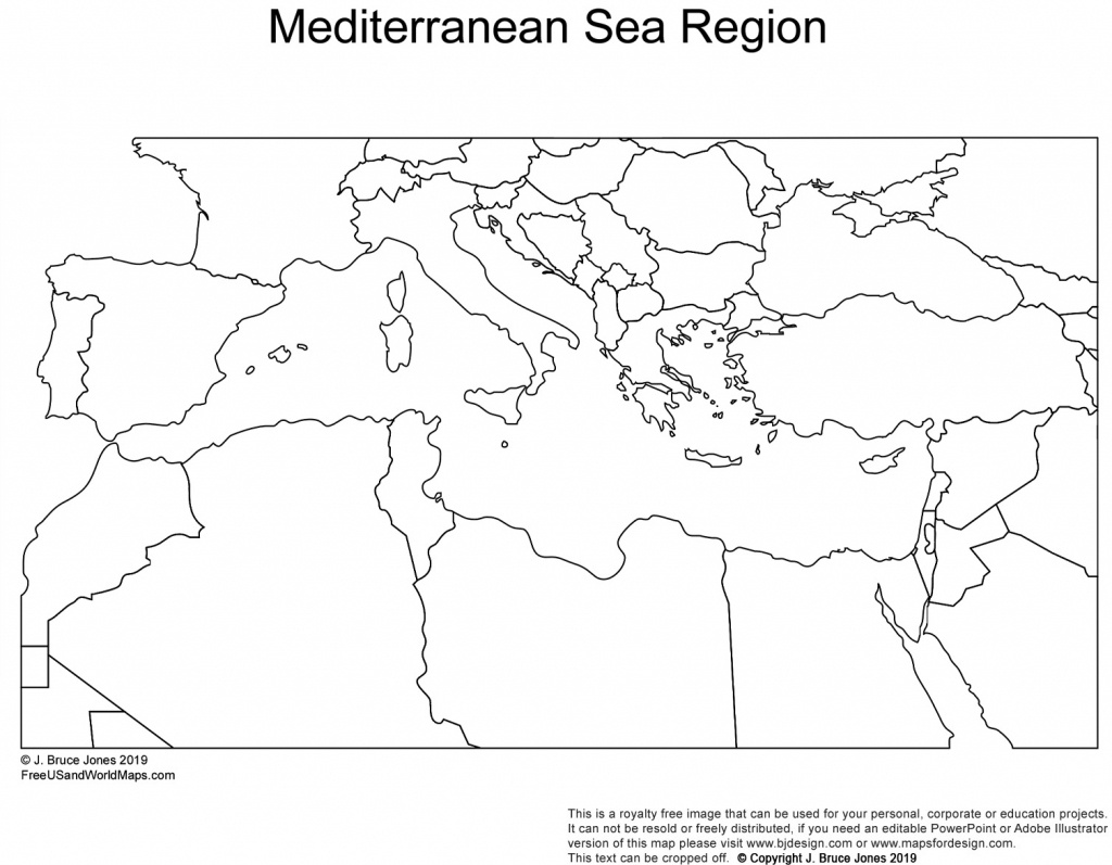 World Regional Printable, Blank Maps • Royalty Free, Jpg - Mediterranean Map Printable