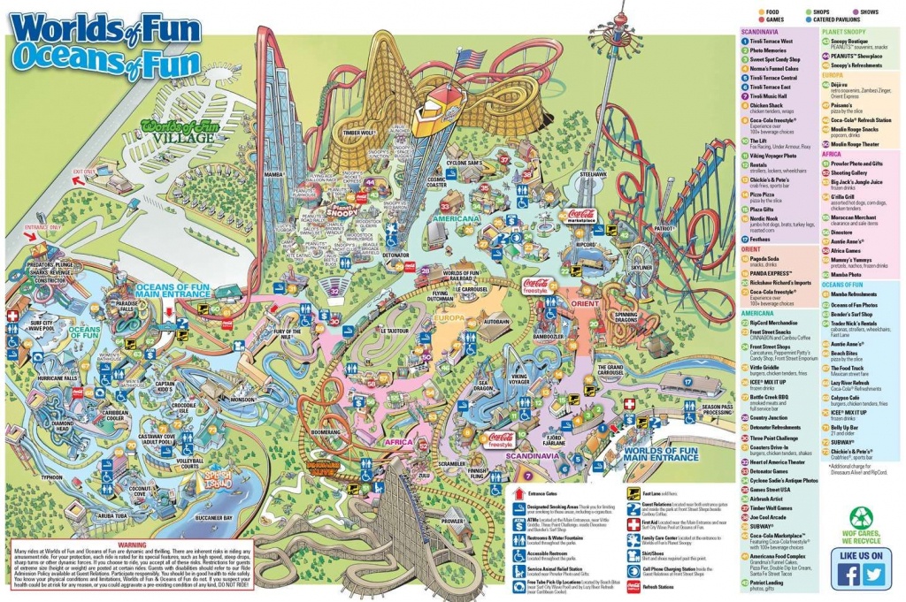 Worlds Of Fun Park Map | Worlds Of Fun | Amusement Parks | Worlds Of - Southern California Amusement Parks Map