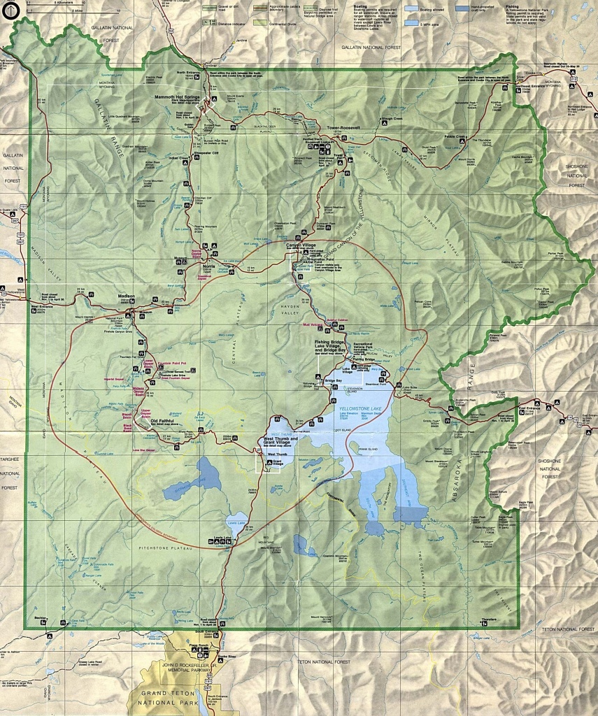 Yellowstone State Park | Park Map 1Mb Yellowstone National Park - Free Printable Map Of Yellowstone National Park