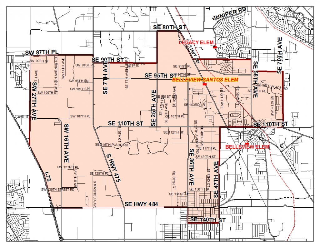 Zoning Boundary Map / Home - Belleview-Santos Elementary School - Belleview Florida Map
