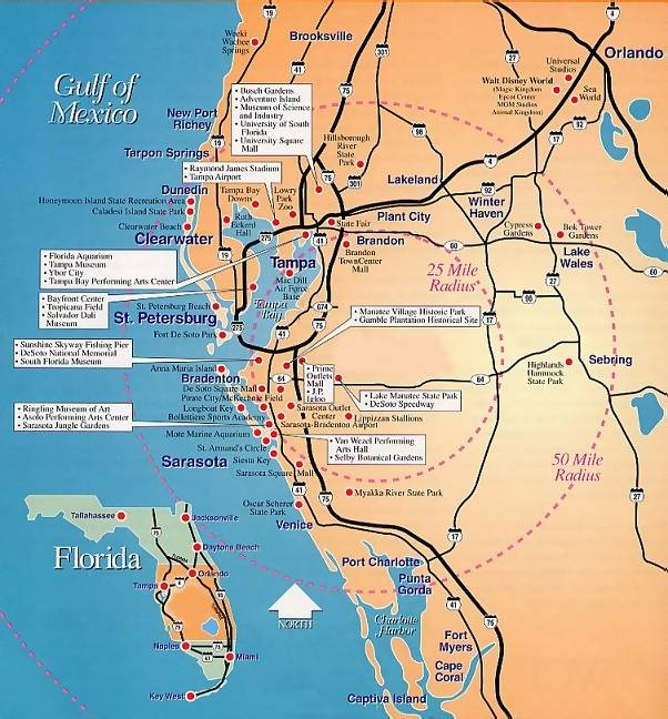 Map Of Florida Gulf Coast Cities Campus Map