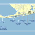 Map Of Orange Beach Fort Morgan Alabama Gulf Shores
