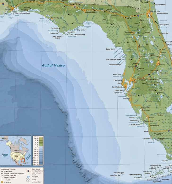 Map Of Florida Gulf Coast Line