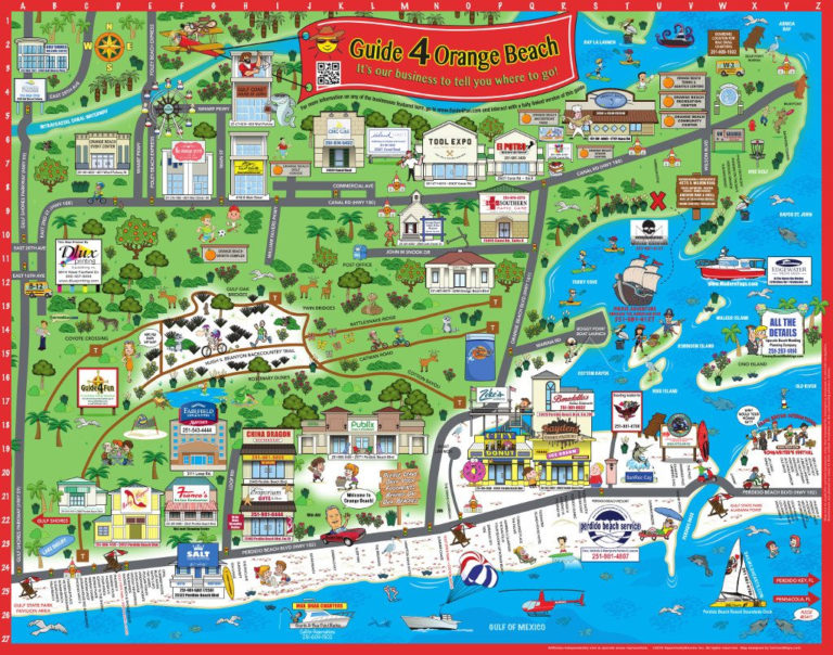 Orange Beach Zoom In Map Perdido Key Orange Beach Things - Printable Maps